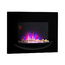 Klarstein Feuerschale, elektrický krb, 1800 W, iluze plamenů, dekorativní kameny, černý