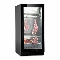Klarstein Steakhouse Pro 233 Onyx, lednice na zrání masa, 233 l, 1 zóna, 1-25 °C, dotykové ovládání, panoramatické okno