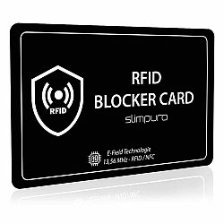 Slimpuro RFID blokovací karta s rušivým signálem, NFC, ultratenká, formát platební karty