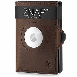 Slimpuro ZNAP Airtag Wallet, 8 karet, přihrádka na mince, 8,9 x 1,5 x 6,3 cm (Š x V x H), ochrana RFID