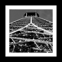 Eiffelova věž detail 20x20 cm, černobílý