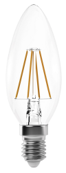 Filament svíčka, E14, 3,4 W, 470 lm