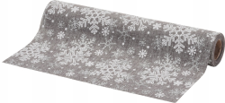 Sněhové vločky 250x28 cm, šedá