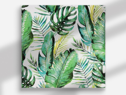 Tropické listy, 40x40 cm