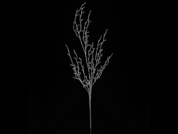 Vánoční větvička se třpytkami 69 cm, stříbrná